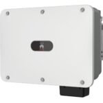 White Huawei wall-mounted electrical enclosure with a central logo window and screws around the edge.
