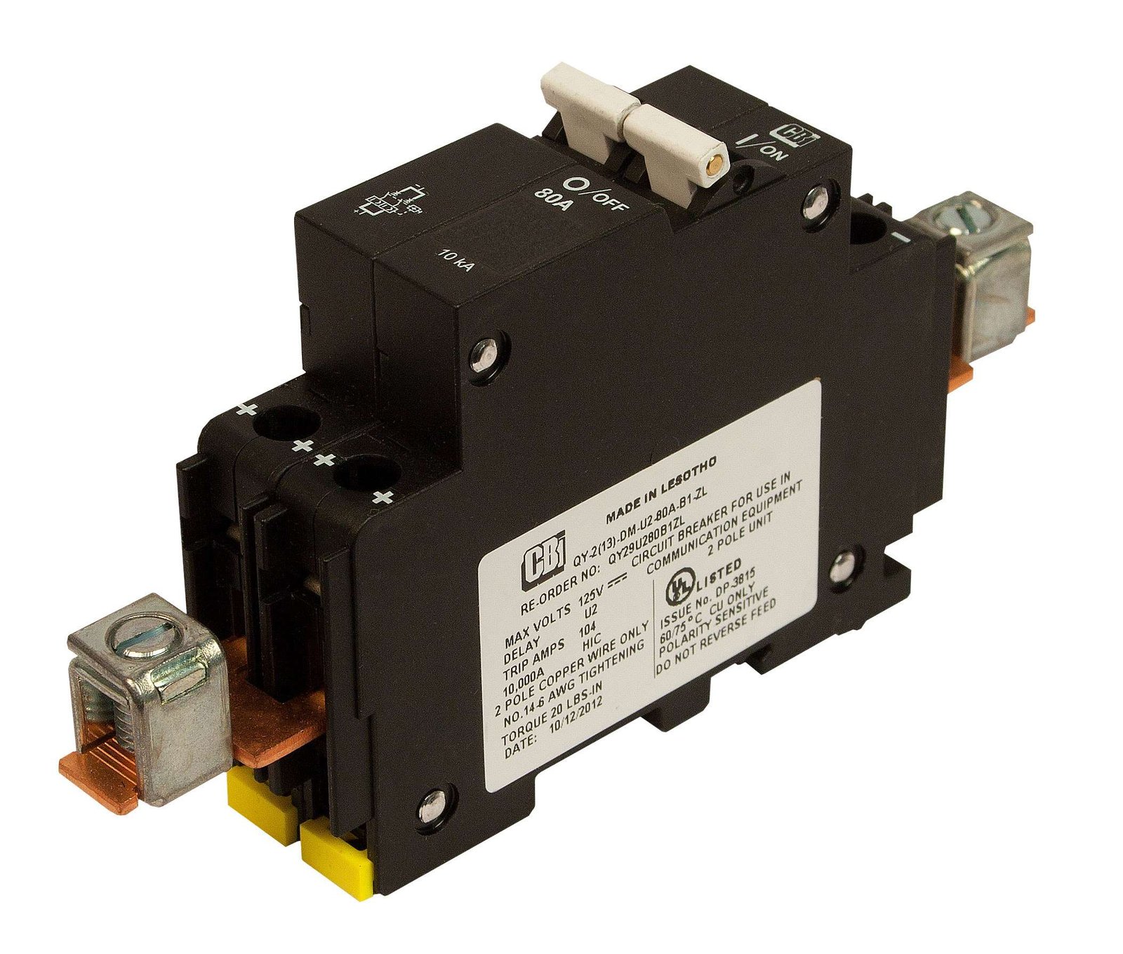 MidNite Solar Breaker 100A 150 VDC DIN Rail